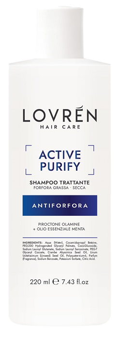 Lovren Hair Care Active Purify Shampoo Trattante Anti Forfora 220 ml